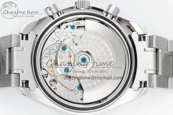 0403 Speedmaster Racing Master SS HKF Best Edition Black White Dial on SS Bracelet A Upgraded 7807